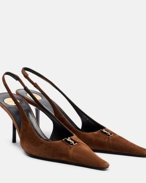 Saint Laurent Slingback-Pumps Babylone Breteuil - Braun
