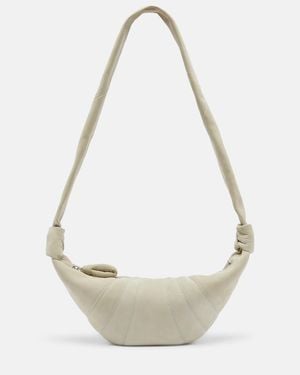 Lemaire Croissant Small Leather Shoulder Bag - White