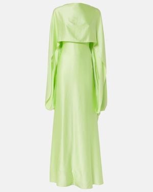 ROKSANDA Caped Satin Gown - Green