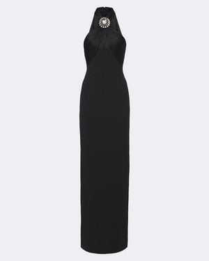 David Koma Embellished Halterneck Gown - Black