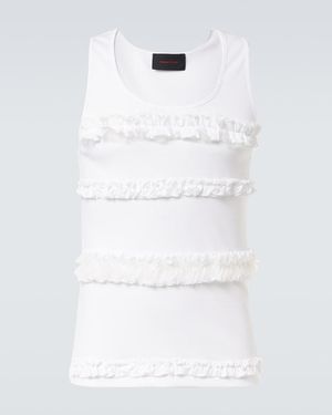 Simone Rocha Top Aus Baumwoll-Jersey - Weiß