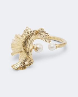 Jimmy Choo Armreif Wave Mit Zierperlen - Mettallic