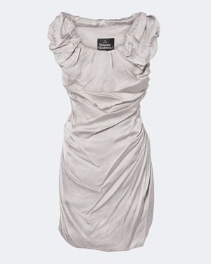 Vivienne Westwood Ginnie Amber Draped Minidress - Grey