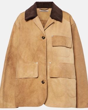 Stella McCartney Corduroy-Trimmed Cotton Field Jacket - Brown