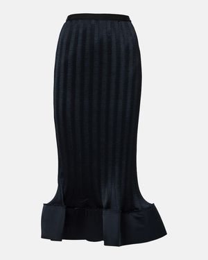 Jonathan Simkhai Hollis Ruffled Knitted Midi Skirt - Blue