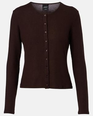 Leset Lauren Cropped Cardigan - Brown