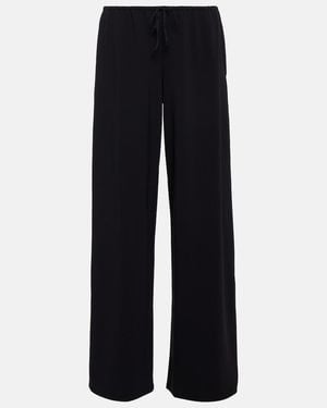 The Row Roan Straight Leg Trousers - Black