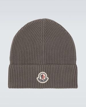 Moncler Muetze Archivio Aus Baumwolle - Grau