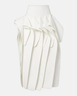 Maticevski Streaming Draped Midi Skirt - White
