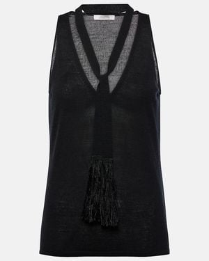 Dorothee Schumacher Refined Essentials Wool And Cotton Tank Top - Black