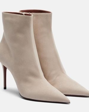 Paris Texas Vera 85 Suede Ankle Boots - Natural