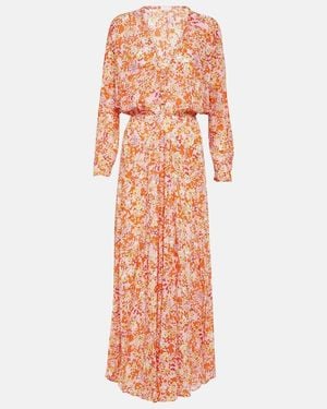 Poupette Ilona Floral Midi Dress - Orange