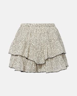 Isabel Marant Jocadia Ruffled Cotton Shorts - Natural