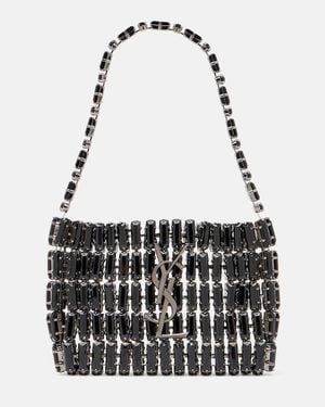 Saint Laurent Cassandre Micro Embellished Top-Handle Bag - Black