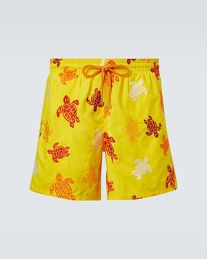Vilebrequin Mistral Printed Swim Trunks - Yellow