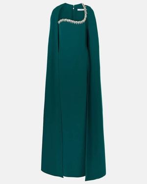 Safiyaa Mattia Crystal-Embellished Gown - Green