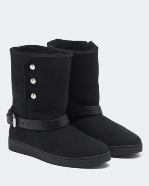Isabel Marant Ankle Boots Nolyz Aus Veloursleder - Schwarz