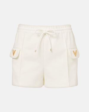 Valentino Vgold Jersey Shorts - White