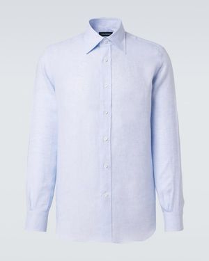 Thom Sweeney Linen Shirt - Blue