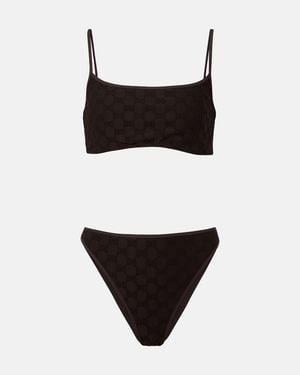 Gucci Bikini Gg Aus Jersey - Schwarz