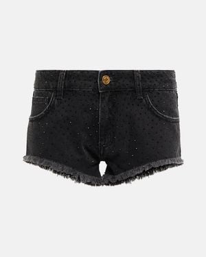 Blumarine Low-rise Denim Shorts - Black