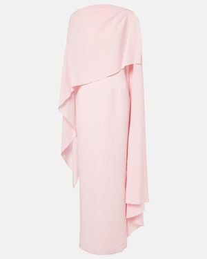 ROKSANDA Demetria Caped Crepe Maxi Dress - Pink