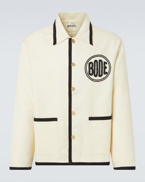 Bode Beaded Wool Jacket - Natural