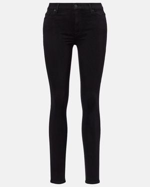7 For All Mankind Mid-Rise Skinny Jeans - Blue