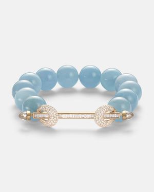 ANANYA Chakra 18Kt Beaded Bracelet With Gemstones - Blue