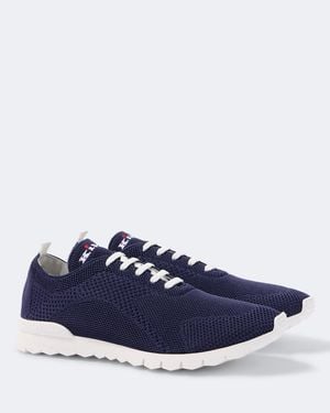 Kiton Fits Cotton Trainers - Blue