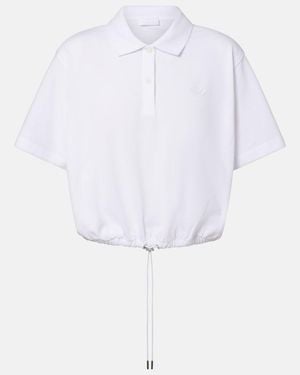 Moncler Cotton Pique Polo Shirt - White