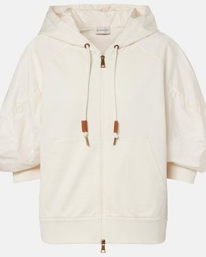 Moncler Cotton Jersey Hoodie - Natural