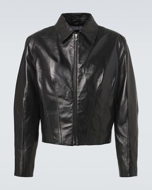 Kiko Kostadinov Lur Leather Jacket - Black