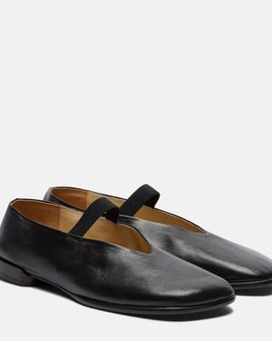 Lemaire Glove Leather Ballet Flats - Black