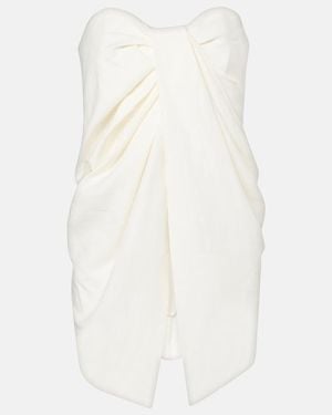 TOVE Tuiren Draped Linen And Cotton-Blend Top - White