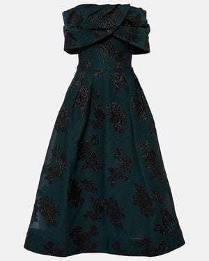 Rebecca Vallance Beryl Embroidered Midi Dress - Black