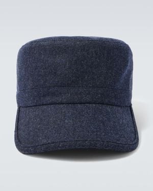 Brunello Cucinelli Wool Newsboy Cap - Blue
