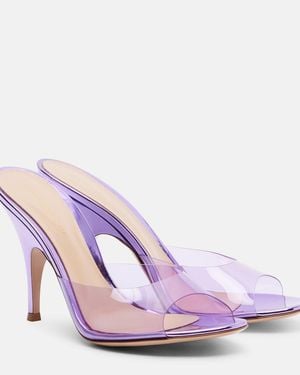 Gianvito Rossi Sofia Leather-Trimmed Pvc Mules - Pink