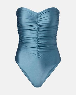 JADE Swim Yara Ruched Swimsuit - Blue
