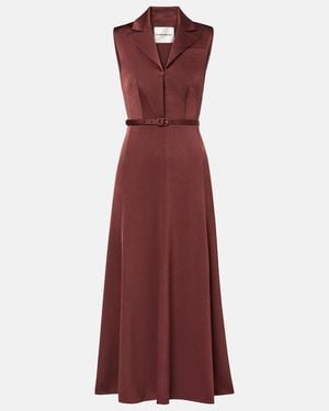 Roland Mouret Crepe Midi Dress - Red