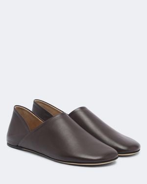 JW Anderson Leather Slip-On Shoes - Brown