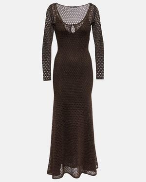 Tom Ford Lurex Maxi Dress - Brown