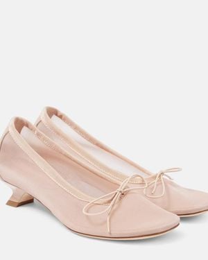 Simone Rocha Mesh Ballet Pumps - Pink