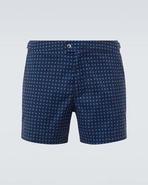 Tom Ford Bedruckte Badeshorts - Blau