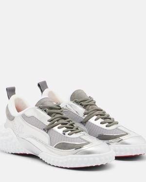 Christian Louboutin Sneakers Mara Aus Veloursleder Und Mesh - Weiß