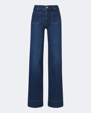 FRAME High-Rise Wide-Leg Jeans Slice - Blau