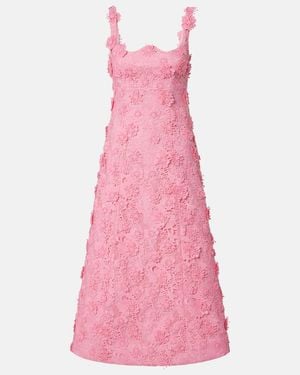LEO LIN Odette Floral Lace Midi Dress - Pink