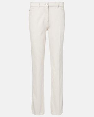 TOTEME Low-Rise Slim Jeans - White