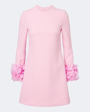 Safiyaa Reffie Floral-Applique Crepe Minidress - Pink