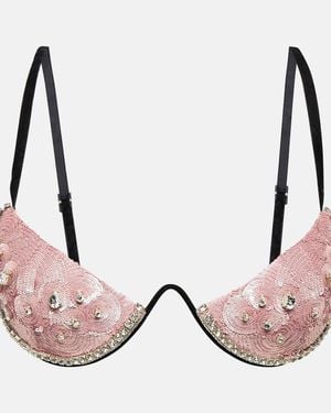Area Verziertes Bralette - Pink